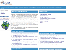 Tablet Screenshot of dotnetspark.com